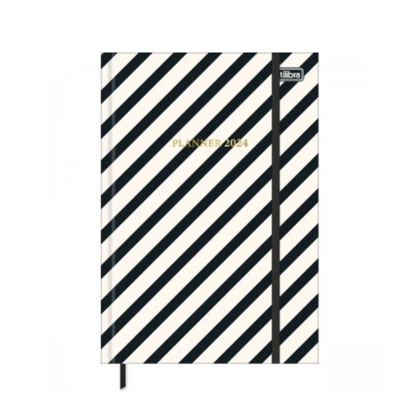 Agenda Planner 2024 Tilibra West Village Listras Diagonal 134x192mm