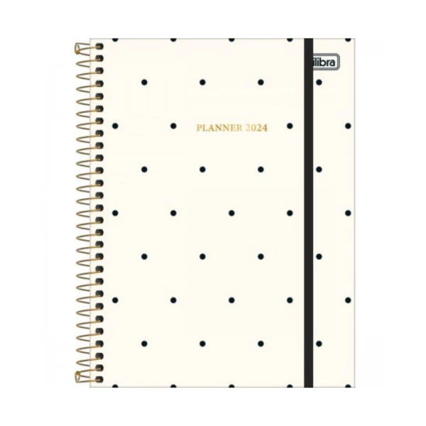 Agenda Planner 2024 West Village Bolinhas Branco 177x240mm
