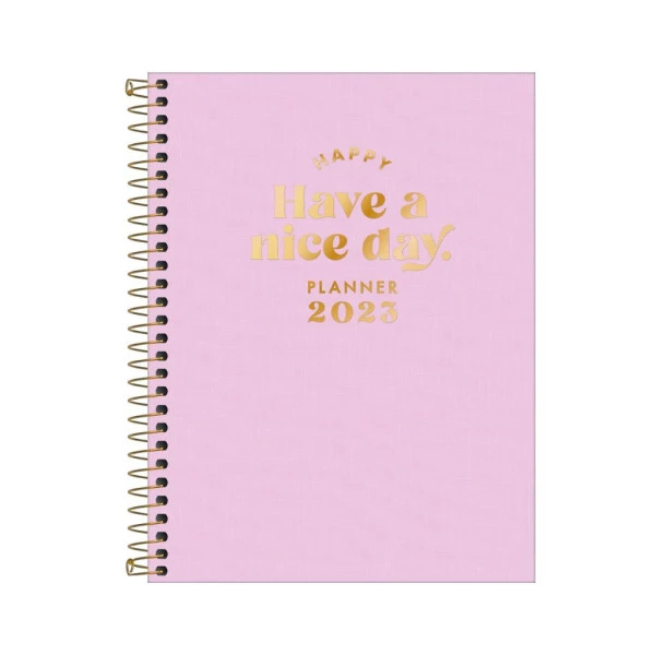 Agenda Planner 2023 Espiral Happy Rosa Tilibra