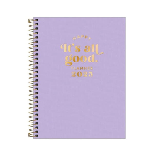 Agenda Planner 2023 Espiral Happy Lilás Tilibra