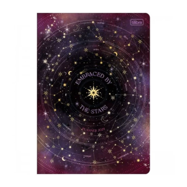 Agenda Planner Mensal 2024 Grampeado Tilibra Magic The Stars