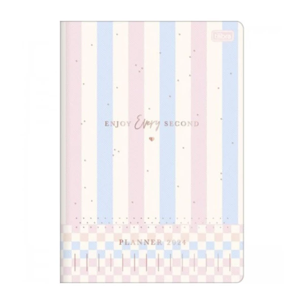 Agenda Planner Mensal 2024 Grampeado Tilibra Soho Listras