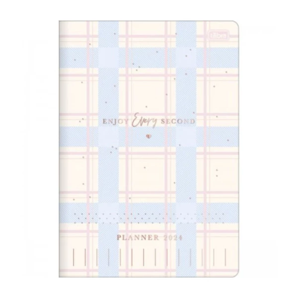Agenda Planner Mensal 2024 Grampeado Tilibra Soho Quadriculado