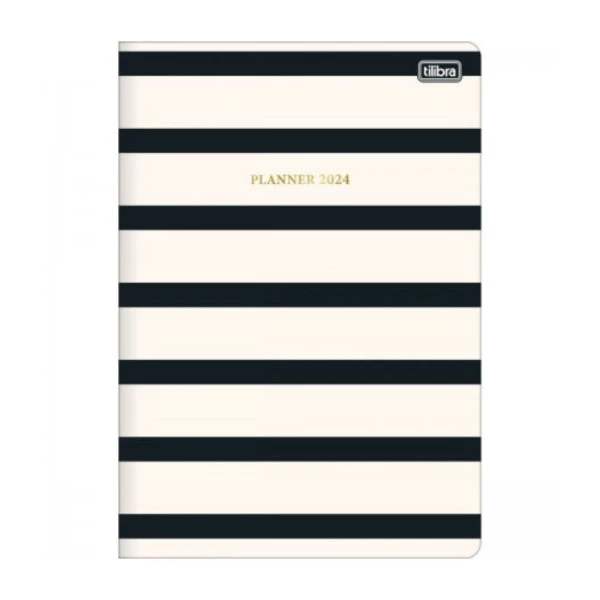 Agenda Planner Mensal 2024 Grampeado Tilibra West Village Listras