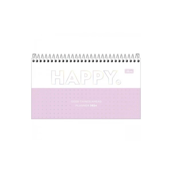 Agenda Semanal 2024 De Bolso Tilibra Happy Rosa 167x89mm