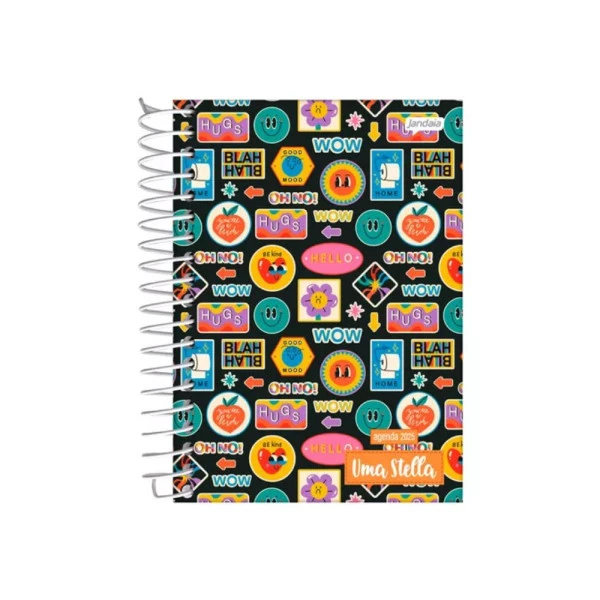 Agenda Diária 2025 Espiral Jandaia Stella Wow 117mm x 162mm