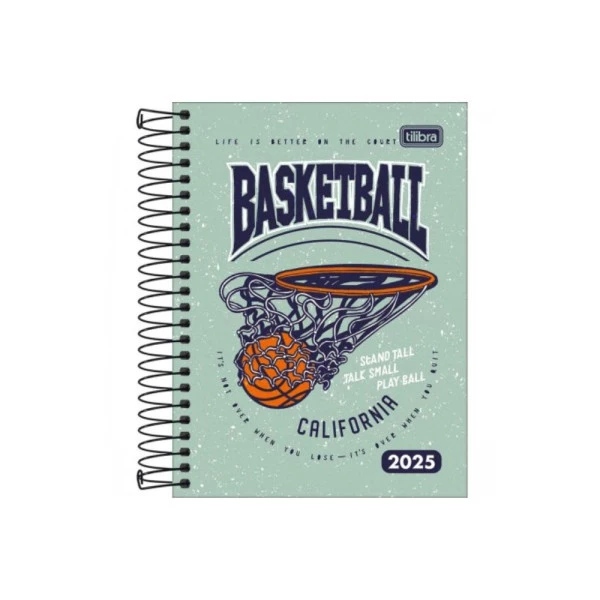 Agenda Diária 2025 Espiral Tilibra D+ Basketball 117mm x 164mm