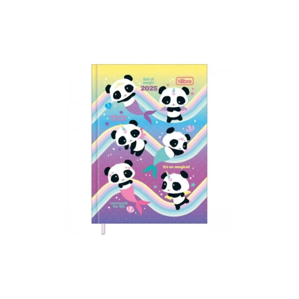 Agenda Diária 2025 Costurada Mini Tilibra Lovely Friend Full Of Magic 78mm x 108mm