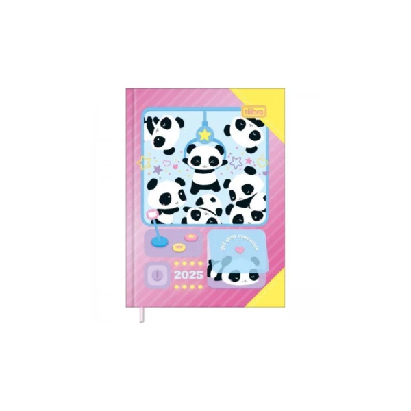 Agenda Diária 2025 Costurada Mini Tilibra Lovely Friend Get Your Cuteness 78mm x 108mm