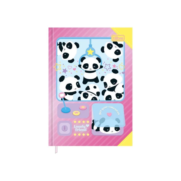 Agenda Diária 2025 Costurada Tilibra Petit Lovely Friend Get Your Cuteness 105mm x 148mm