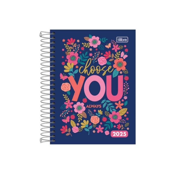 Agenda Diária 2025 Espiral Tilibra D+ Choose You 117mm x 164mm