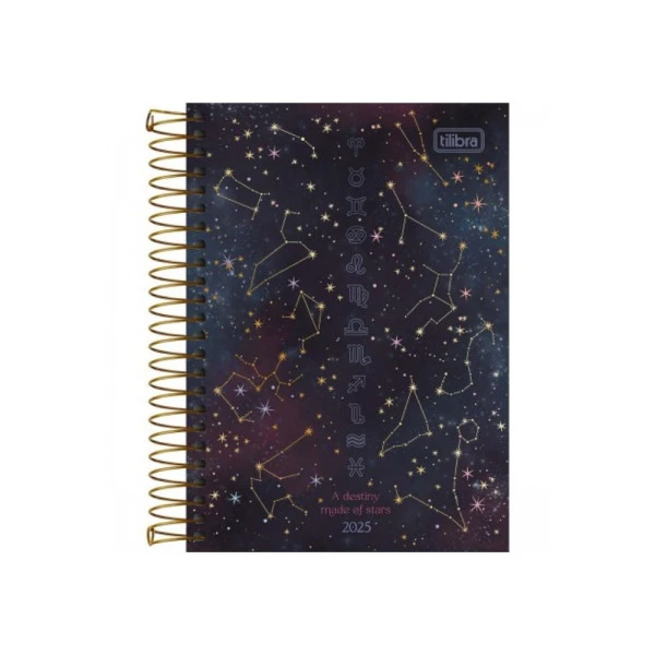 Agenda Diária 2025 Espiral Tilibra Magic Made Of Stars 129mm x 187mm