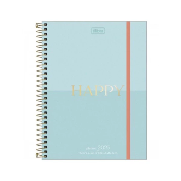Agenda Planner 2025 Espiral Tilibra Happy Dreams 177mm x 240mm