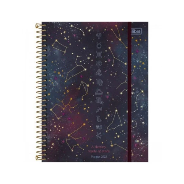 Agenda Planner 2025 Espiral Tilibra Magic Made Of Stars 177mm x 240mm