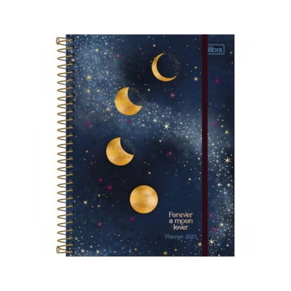 Agenda Planner 2025 Espiral Tilibra Magic Moon Lover 177mm x 240mm