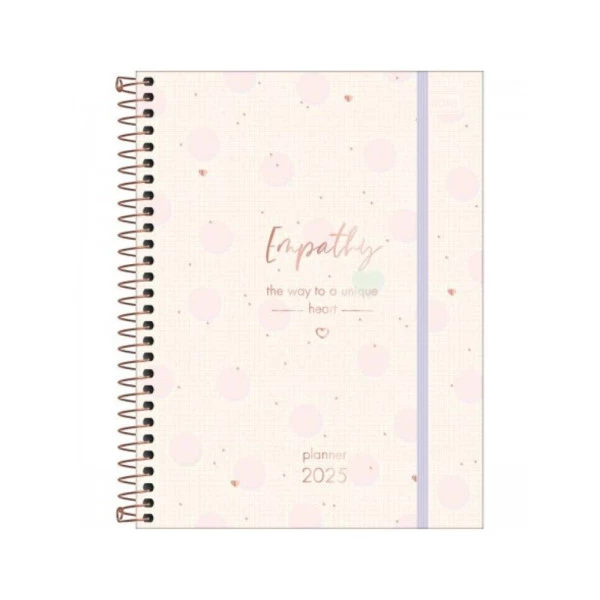 Agenda Planner 2025 Espiral Tilibra Soho Bolinhas 177mm x 240mm