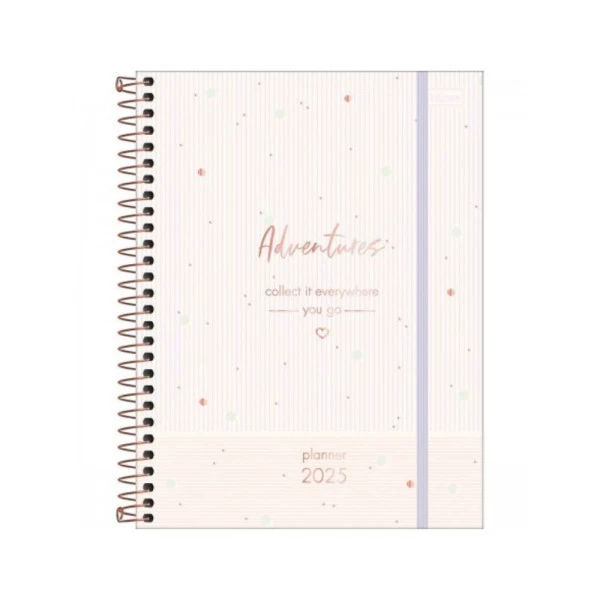 Agenda Planner 2025 Espiral Tilibra Soho Listras 177mm x 240mm