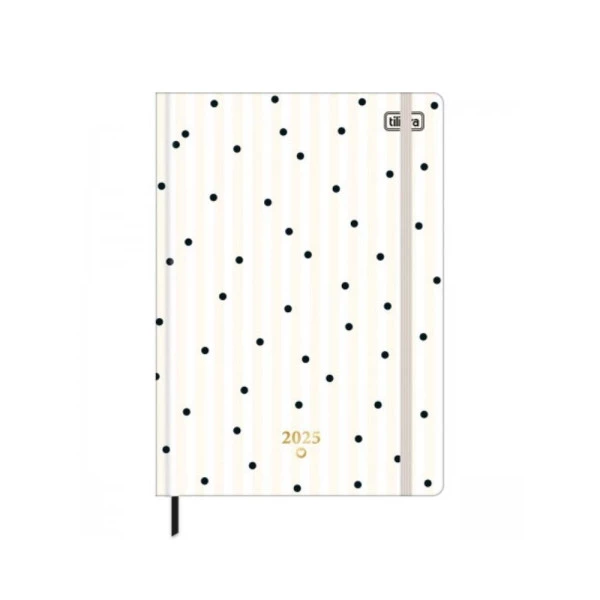 Agenda Planner 2025 Costurado Tilibra West Village Bolinhas 145mm x 205mm