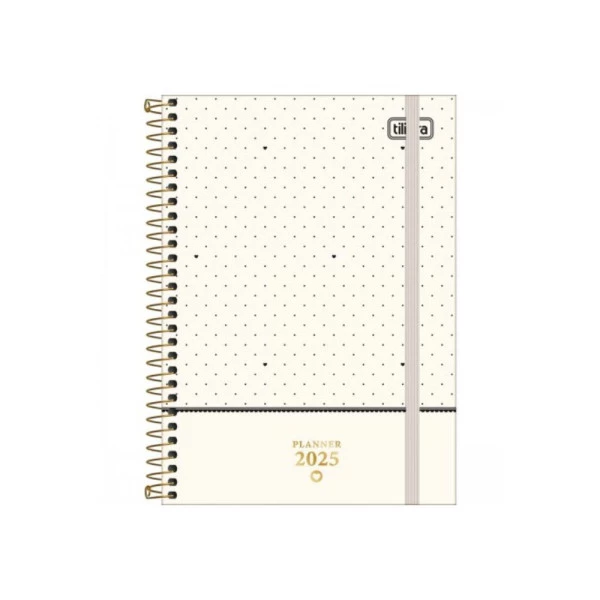 Agenda Planner 2025 Espiral Tilibra West Village Coração 129mm x 187mm