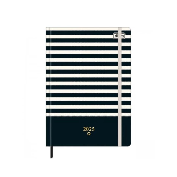 Agenda Planner 2025 Costurado Tilibra West Village Linhas 145mm x 205mm
