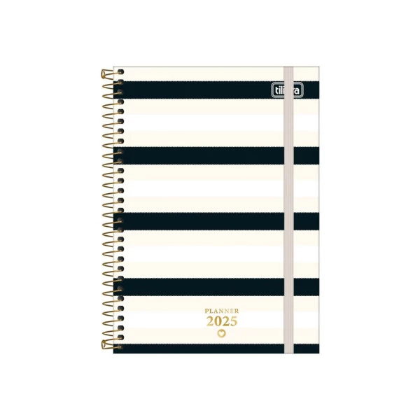 Agenda Planner 2025 Espiral Tilibra West Village Listras 129mm x 187mm