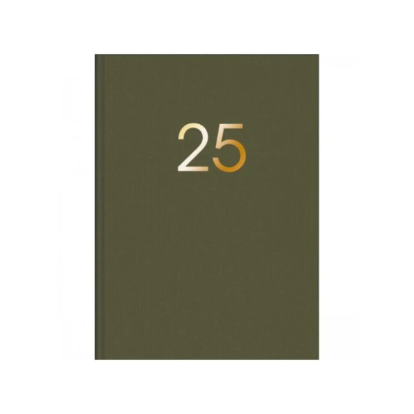 Agenda Planner 2025 Executiva Costurada Tilibra Lume Verde 135mm x 192mm