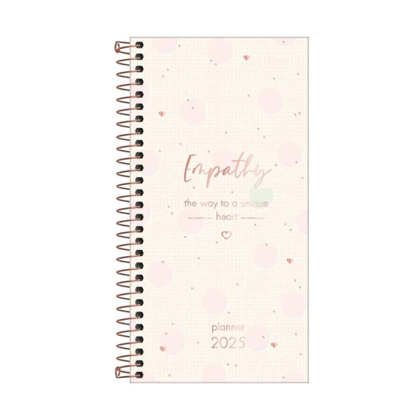 Agenda Planner 2025 Slim Espiral Tilibra Soho Bolinhas 119mm x 240mm