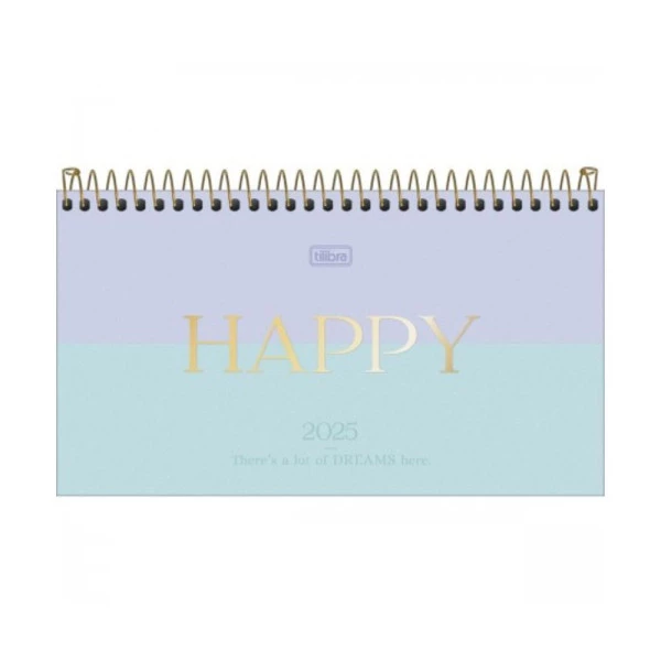 Agenda Semanal 2025 De Bolso Espiral Tilibra Happy Dreams 167mm x 89mm