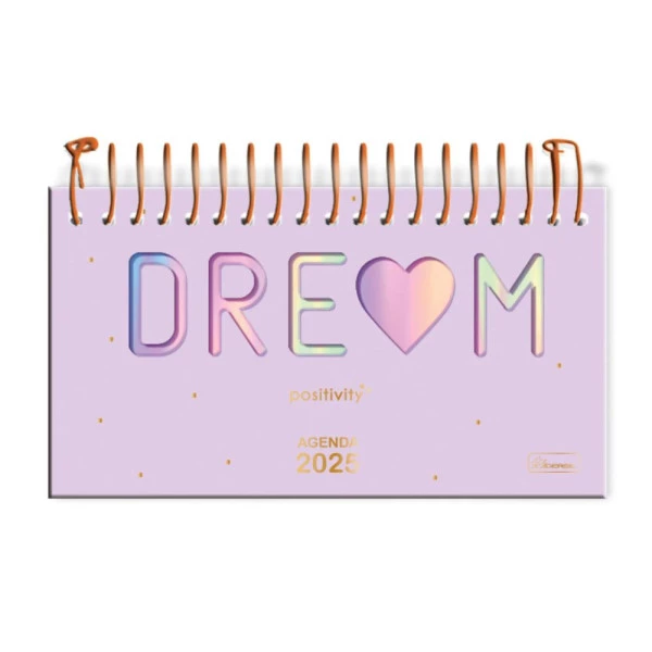 Agenda Semanal 2025 Espiral Cadersil Positivity Dream 210mm x 115mm