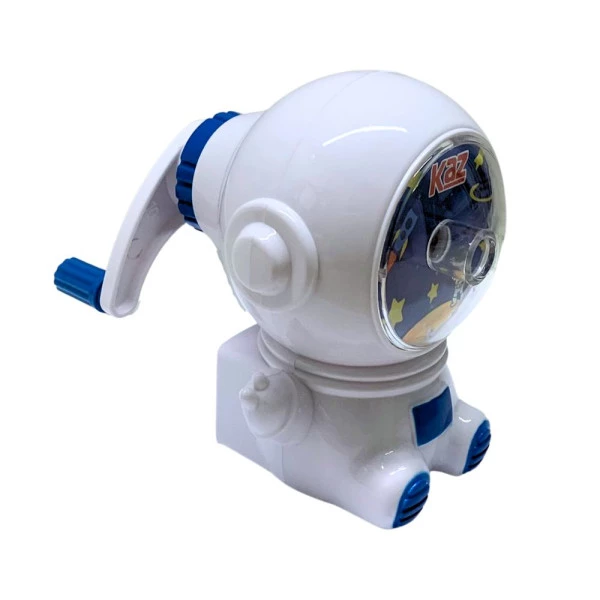Apontador De Lápis Manual De Mesa Astronauta Azul Kaz