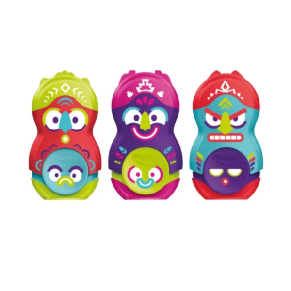Apontador Escolar Com Borracha Maped Loop Totem