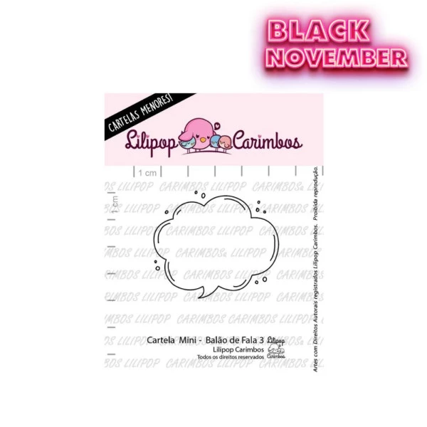 Cartela de Carimbos Mini - "Balão de Fala 3" - Lilipop Carimbos