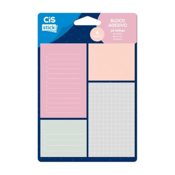 Bloco Adesivo Cis Stick Trend 4 Modelos C/20F