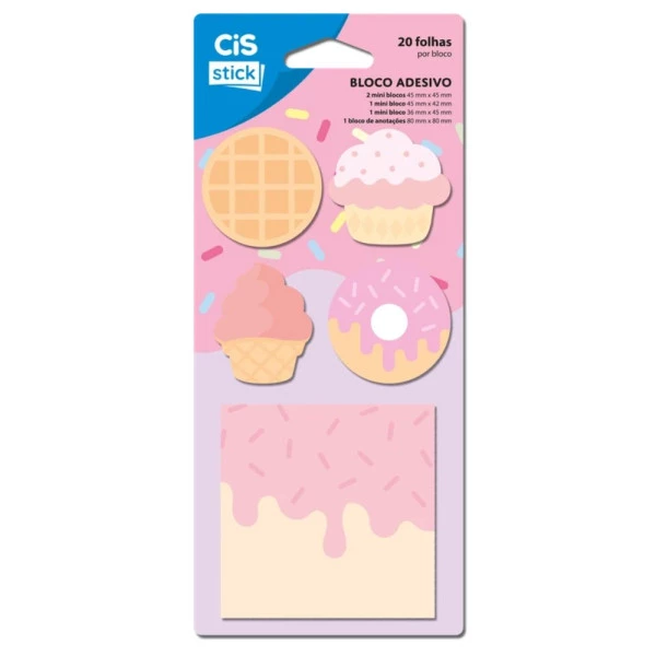 Bloco Adesivo Cis Stick Candy 5 Modelos C/20F