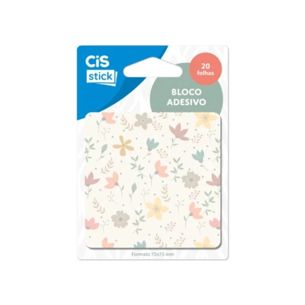 Bloco Adesivo Cis Stick Boho Flowers 75x75mm 20F