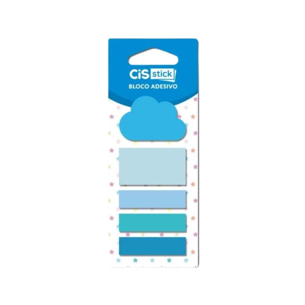 Bloco Adesivo Cis Stick Nuvem Azul 5 Modelos C/20F
