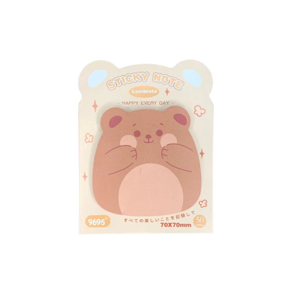Bloco Adesivo Kawaii Fofo Urso Cute