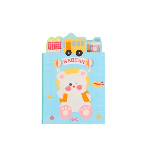 Bloco Adesivo Kawaii Livrinho Dorável Azul