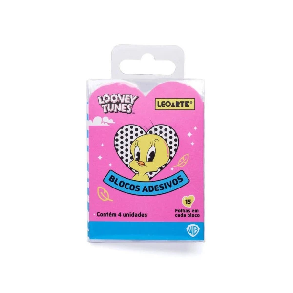 Bloco Adesivo Looney Tunes LeoArte 4 Modelos