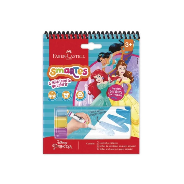 Bloco De Colorir e Atividades Smartes Princesas Faber-Castell