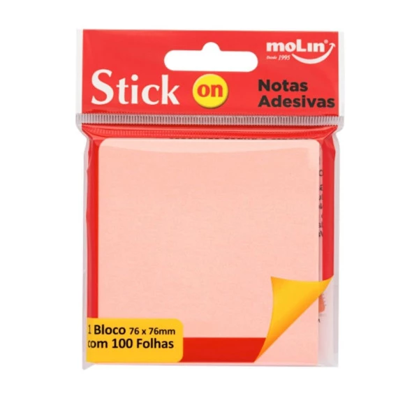 Bloco de Notas Salmão Neon Molin- 100F