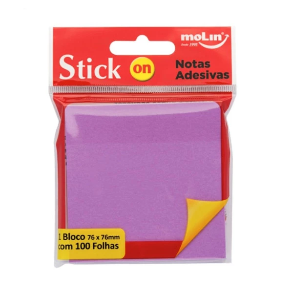 Bloco de Notas Roxo Neon Molin- 100F