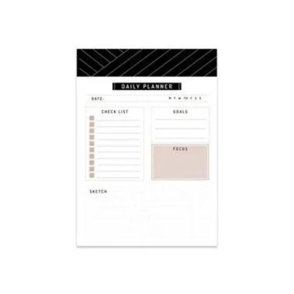 Bloco Planner Diário Organizador A5 Noir c/ 30 Folhas