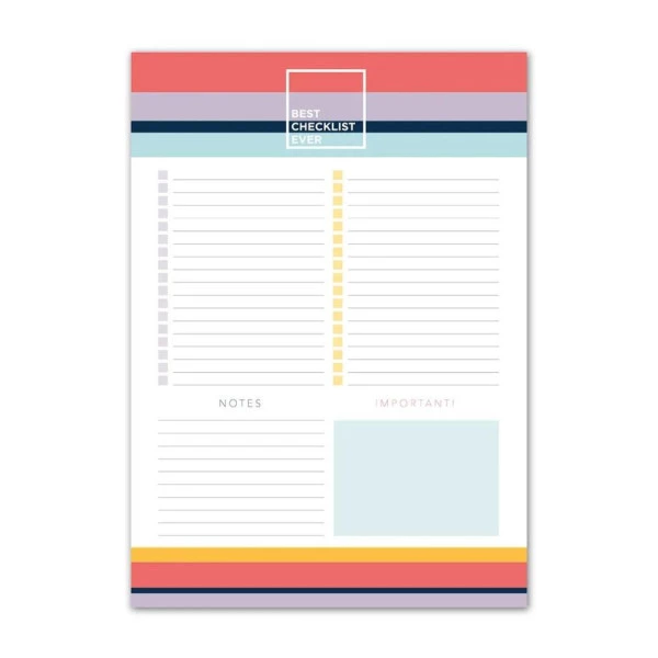 Planner CheckList Bloco Organizador Allegro A4 c/ 30 Folhas