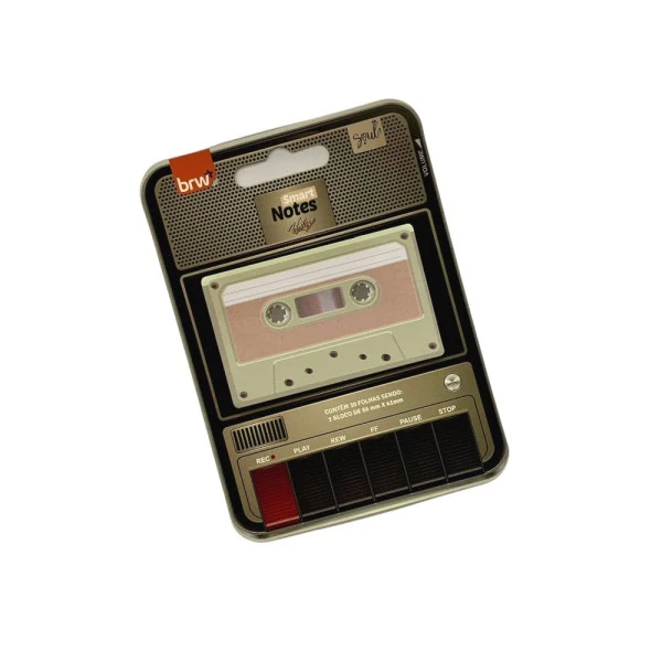 Bloco Smart Notes Vintage Toca Fita 30Fls BRW