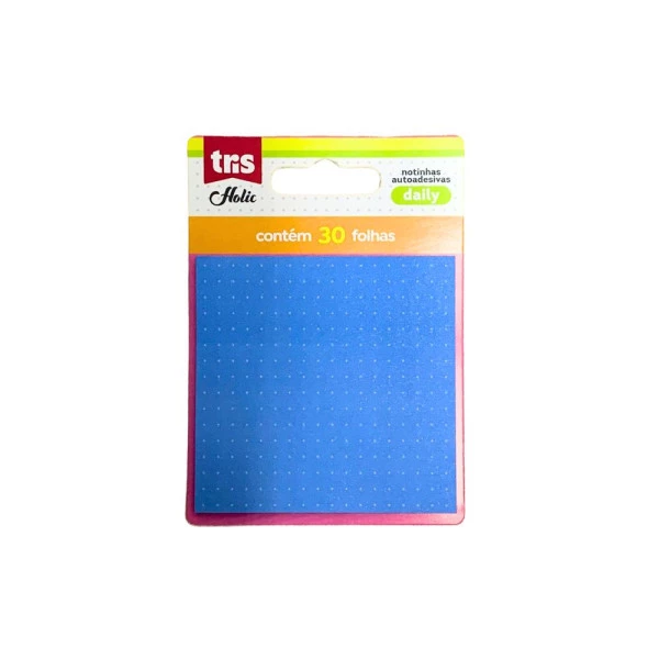 Bloco Adesivo Daily Pontilhado Azul Tris Holic