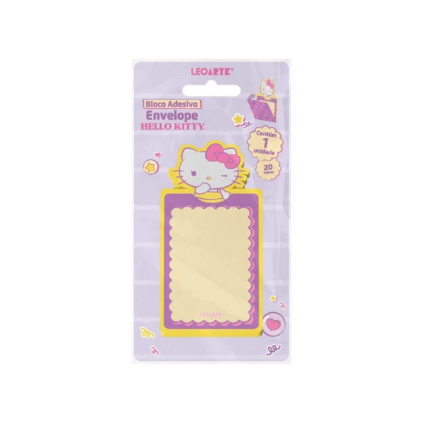 Bloco Adesivo Envelope Hello Kitty 20F LeoArte
