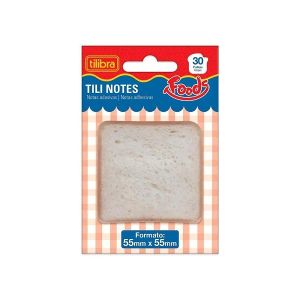 Bloco Adesivo Tili Notes Foods Pão Tilibra