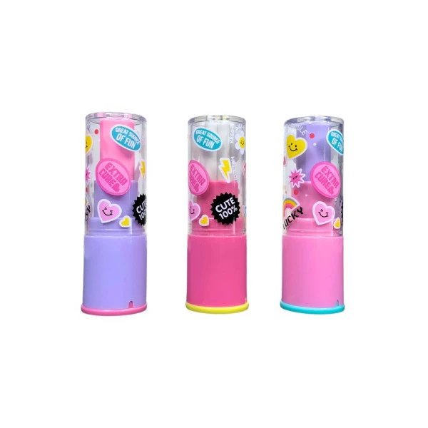 Borracha Apontador Batom Lipstick Kawaii