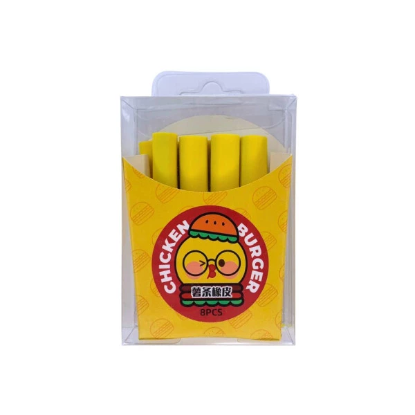 Borracha Batata Frita Kawaii Amarelo